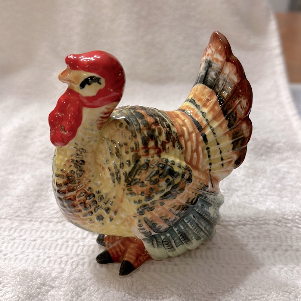 Turkey salt (Tom) pepper (hen) vintage made in Japan - Picture 5 of 6
